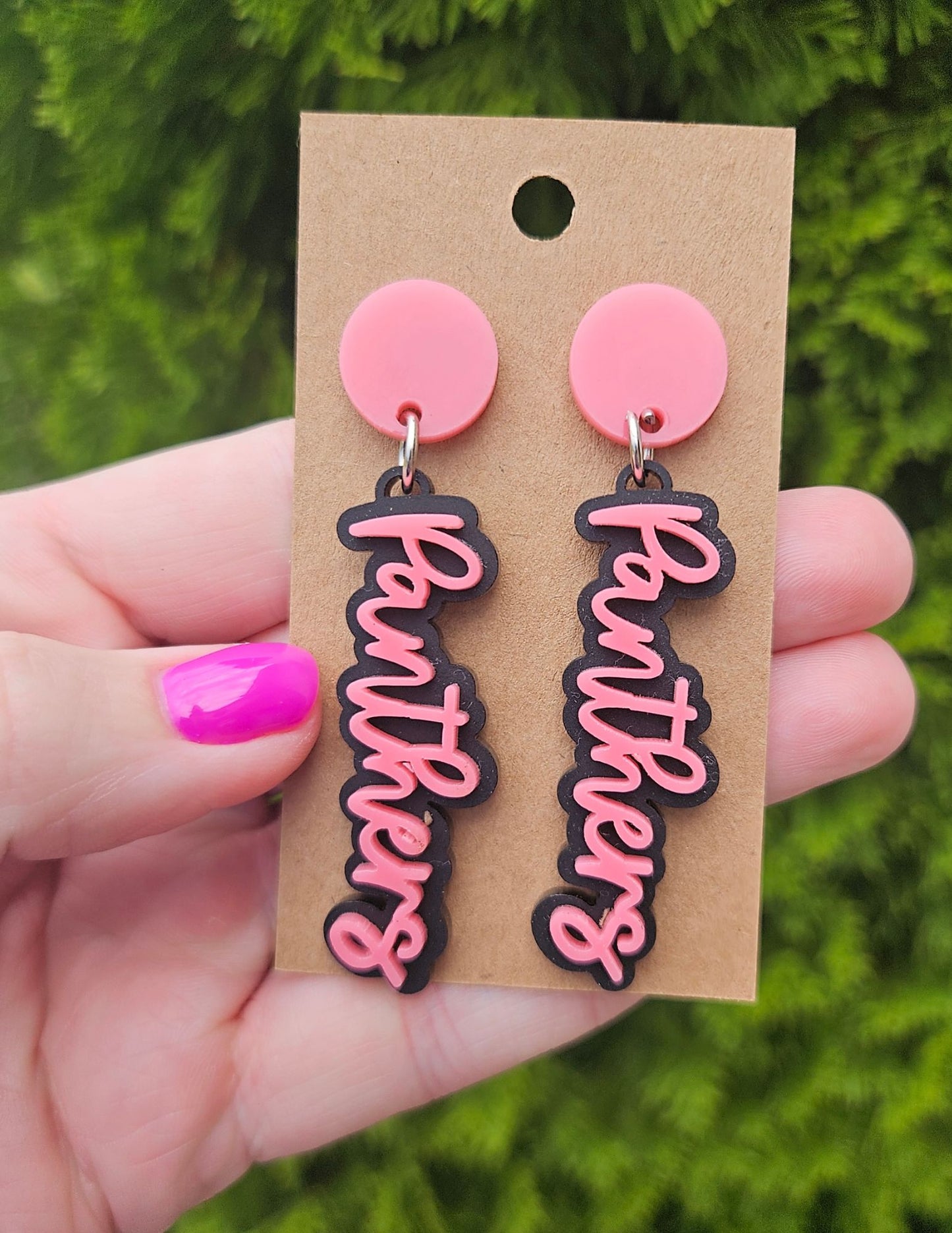 Panthers Dangle Earrings