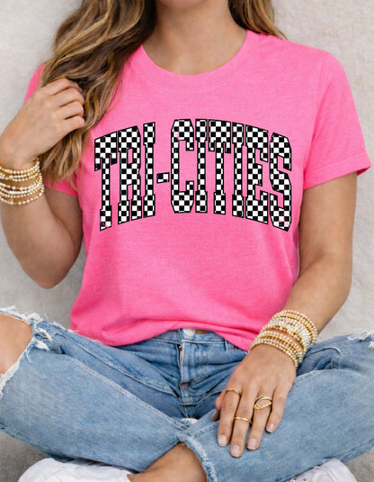 Tri-Cities Checkered Tee
